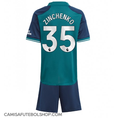 Camisa de time de futebol Arsenal Oleksandr Zinchenko #35 Replicas 3º Equipamento Infantil 2023-24 Manga Curta (+ Calças curtas)